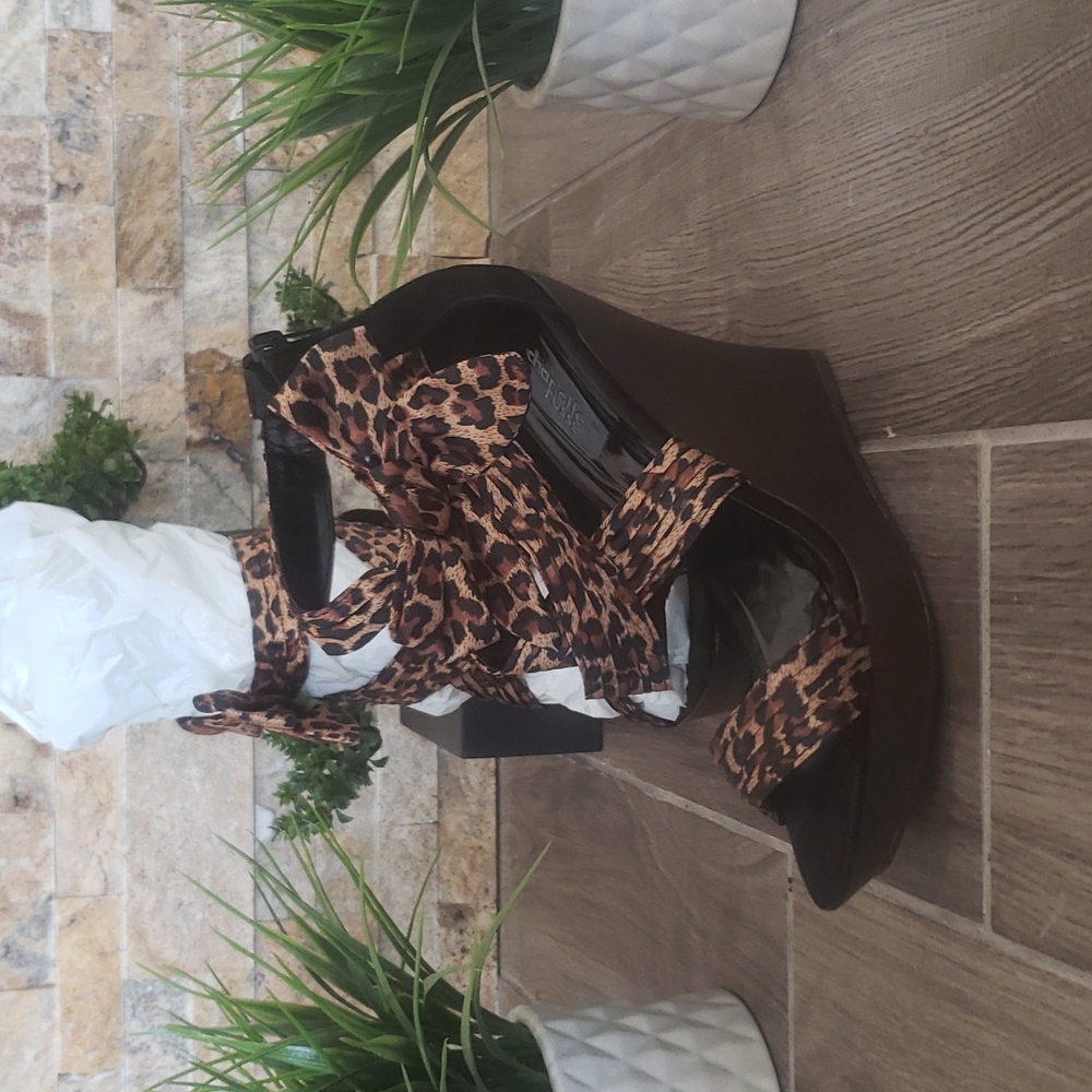 Charlotte Russe Animal print strap High Heels